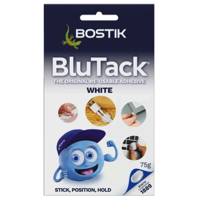 BOSTIK BLU TACK ORIGINAL WHITE 75g PACK